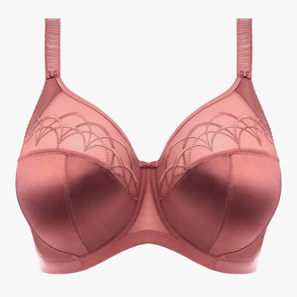 NWT Elomi Cate Full Figure Underwire Lace Cup Bra Adj Straps Rosewood 38DD - Picture 9 of 10